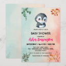 Recherche de pingouin mignon invitations Baby