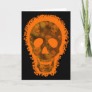 Recherche de skull vœux cartes Orange