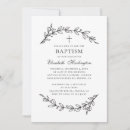 Recherche de blanc baptême invitations Noir et blanc