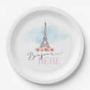 Recherche de tour eiffel assiettes Rose