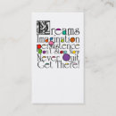 Zoek naar uw dromen visitekaartjes Motivatie