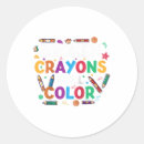 Recherche de crayon couleur autocollants Chemise non biologique