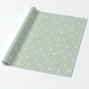 Recherche de vert et blanc papier cadeau Botanique