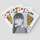 Recherche de regard jeux de cartes Femme