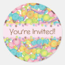 Recherche de bonbons colorés autocollants Fête d'anniversaire