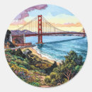 Recherche de pont san francisco autocollants Rétro