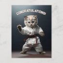 Recherche de karate cartes postales Chaton