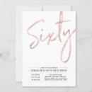 Recherche de rose gold 60th anniversaire invitations Moderne