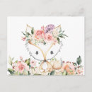 Recherche de renard floral cartes postales Mignon