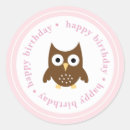 Recherche de anniversaire de hibou autocollants Chouette
