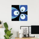 Zoek naar vissen kunst Blauwe vis