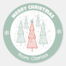 Recherche de noël arbre autocollants Pastel