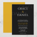 Recherche de jaune noir mariage invitations Couple