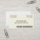 Recherche de détectives cartes visite Droit