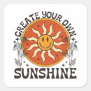Recherche de soleil souriant autocollants Rétro