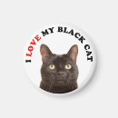 Recherche de noir chat aimant magnets Félin