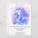 Recherche de sirène baby shower fille invitations Nautique