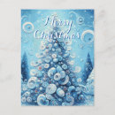 Recherche de arbre de noël abstrait cartes postales Blanc