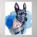 Recherche de lapin bleu art Aquarelle