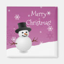 Recherche de scène de neige magnets Bonhomme