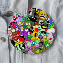 Recherche de monstres mignons badges Motif