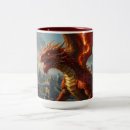Recherche de dragon rouge tasses Imaginaire