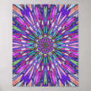 Recherche de mandala de fleur posters Coloré