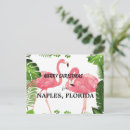 Recherche de flamant de noël cartes postales Feuilles de palmier
