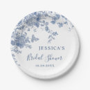 Recherche de baroque assiettes en papier Bleu poussiéreux