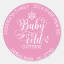 Recherche de flocon de neige rose autocollants Hiver