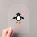Zoek naar cute penguin uitnodigingen Roze
