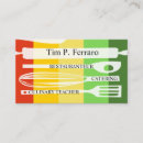 Recherche de gastronomie cartes visite Chef