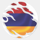 Recherche de racines autocollants Drapeau