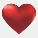 Recherche de coeur 3d autocollants Rouge
