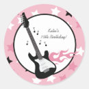Recherche de guitare rose autocollants Musique