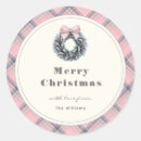 Recherche de tartan de noël autocollants Nom de famille