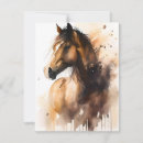 Recherche de cheval de trait vœux cartes Aquarelle
