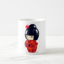 Recherche de poupée kokeshi tasses Fille