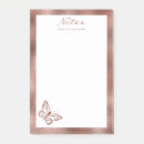 Recherche de butterfly post its Rose