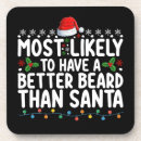 Zoek naar baard onderzetters Kerstmis