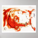 Recherche de yeux oranges posters Peinture