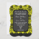 Recherche de jaune noir mariage invitations Élégant