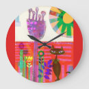 Recherche de chat heureux horloges Coloré