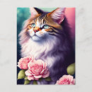 Recherche de maine coon cartes postales Floral