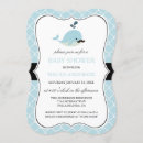 Recherche de motif de baleine invitations Bleu