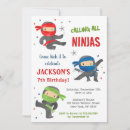 Zoek naar ninja uitnodigingen Jongen