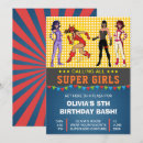 Recherche de héroïnes invitations Super héros