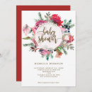 Recherche de baby shower noël invitations Florale