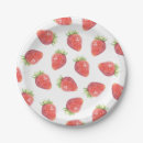 Recherche de fraise assiettes Rouge