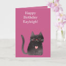 Recherche de chat noir anniversaire cartes Mignon